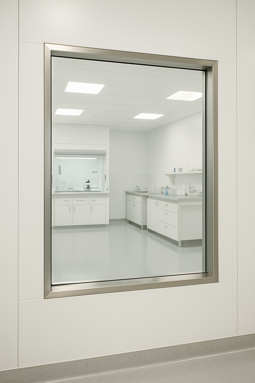 laboratory window showing before and after privacy control functionality