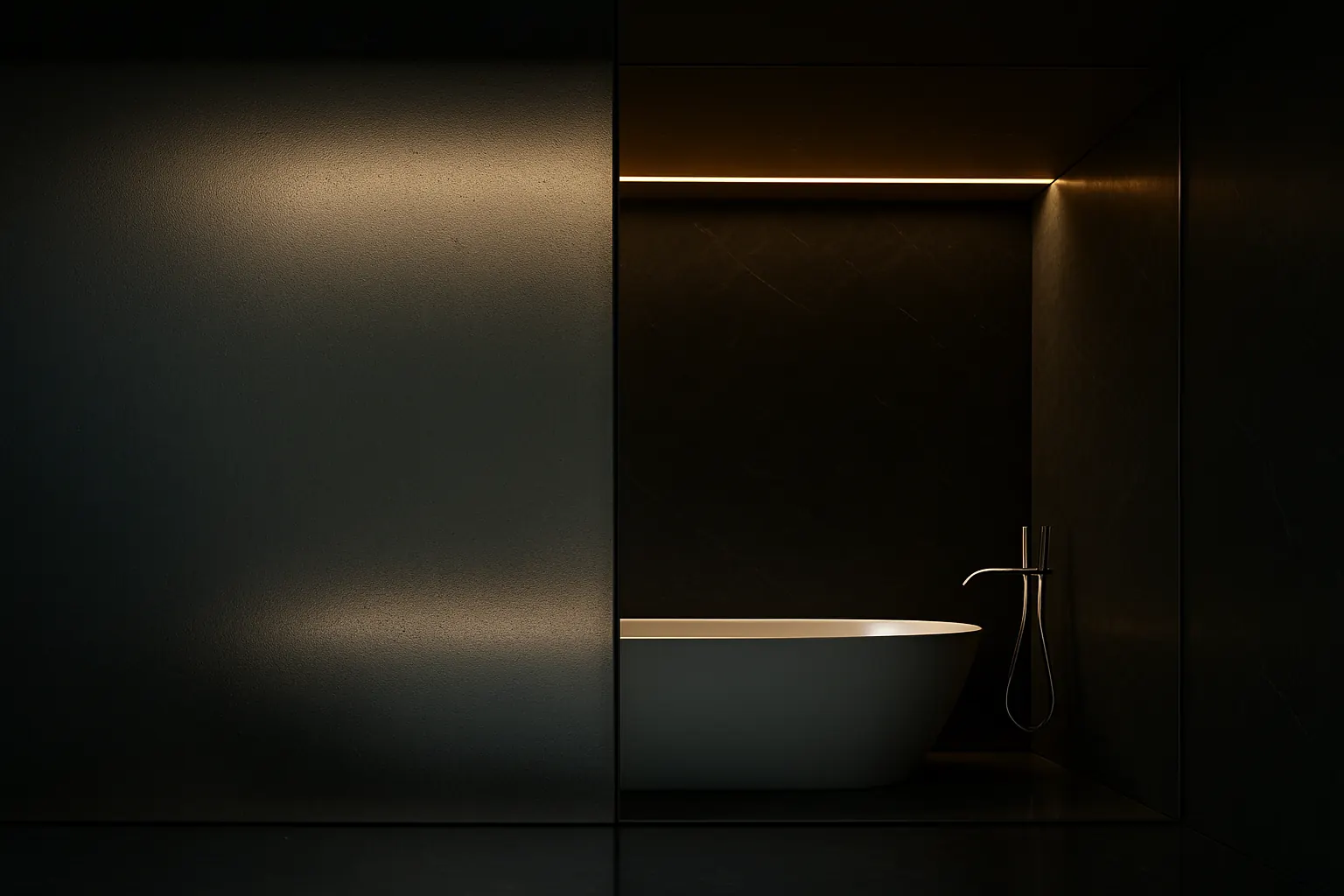 Switchable smart film installed on a sliding glass partition.