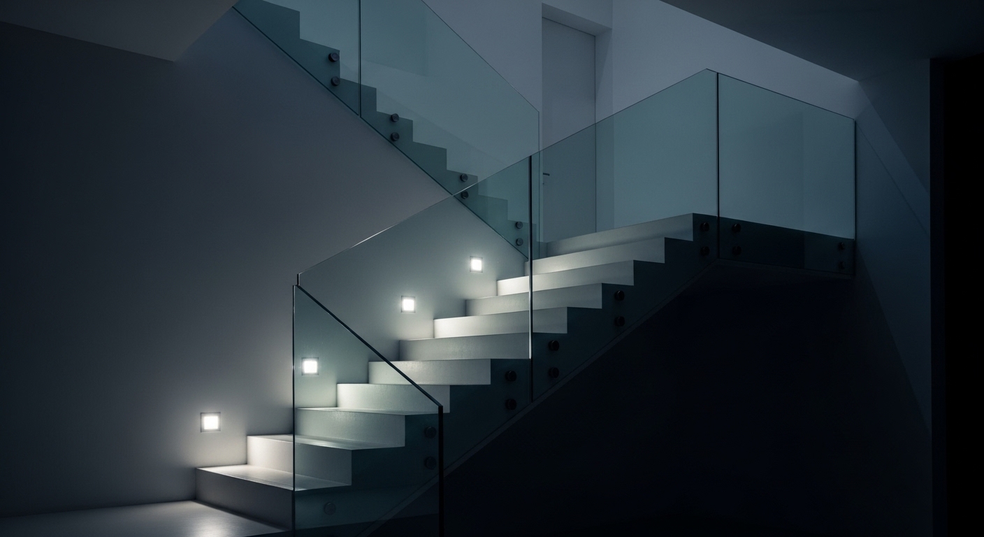 Staircase Glass Railings - Modern Floating Design