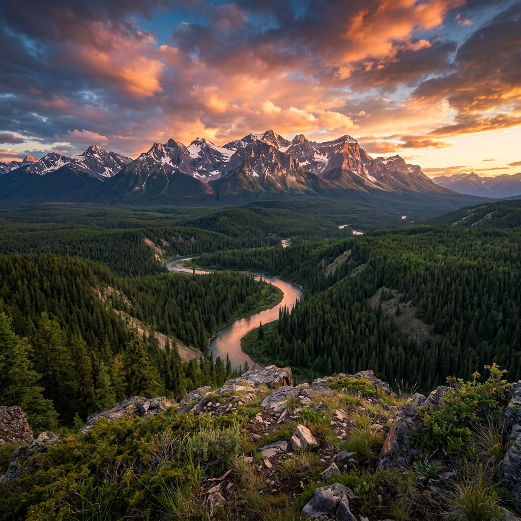 Non-combustible steel railing on a residential deck in BC's wildfire-prone Interior — fire-resistant construction for Kamloops, Kelowna, and the Okanagan