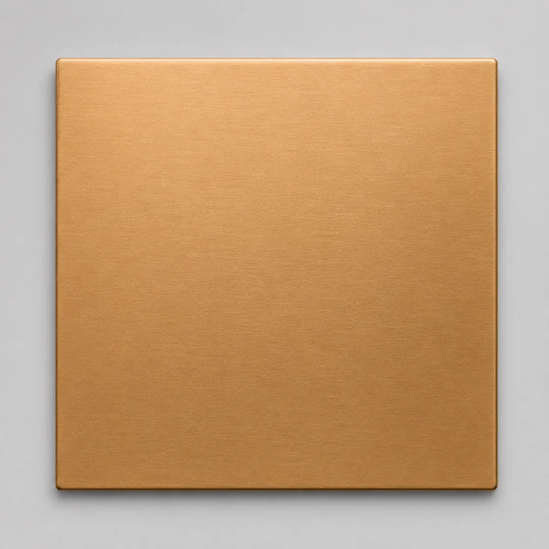 Champagne Bronze (Solid bronze) gold railing finish swatch by LOUEI Metal Arts