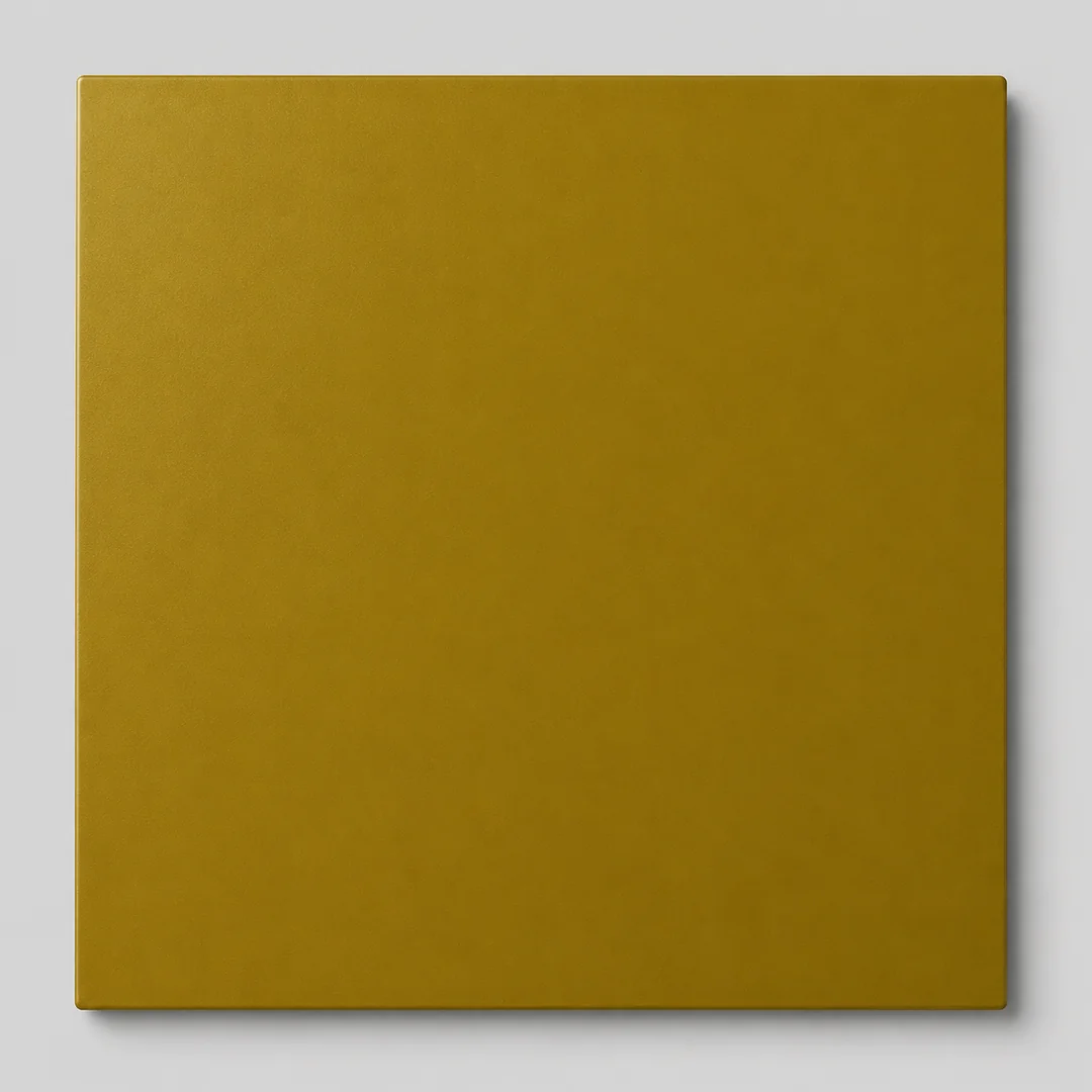 Curry (RAL 1027) gold railing finish swatch by LOUEI Metal Arts