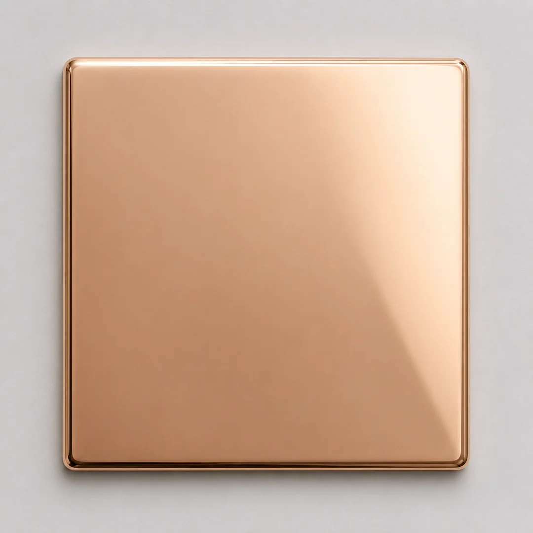 PVD Rose Gold (PVD rose gold) gold railing finish swatch by LOUEI Metal Arts