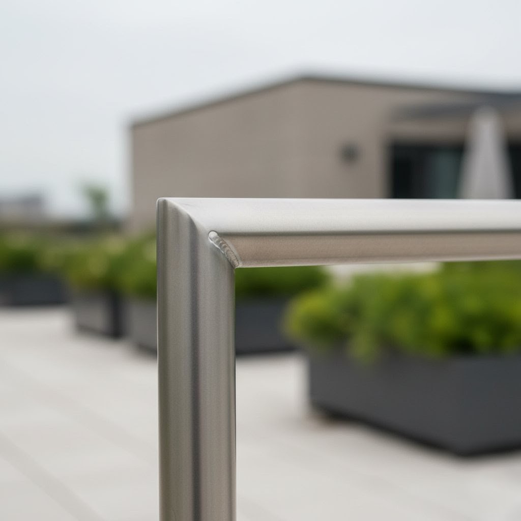 Aluminum handrail detail