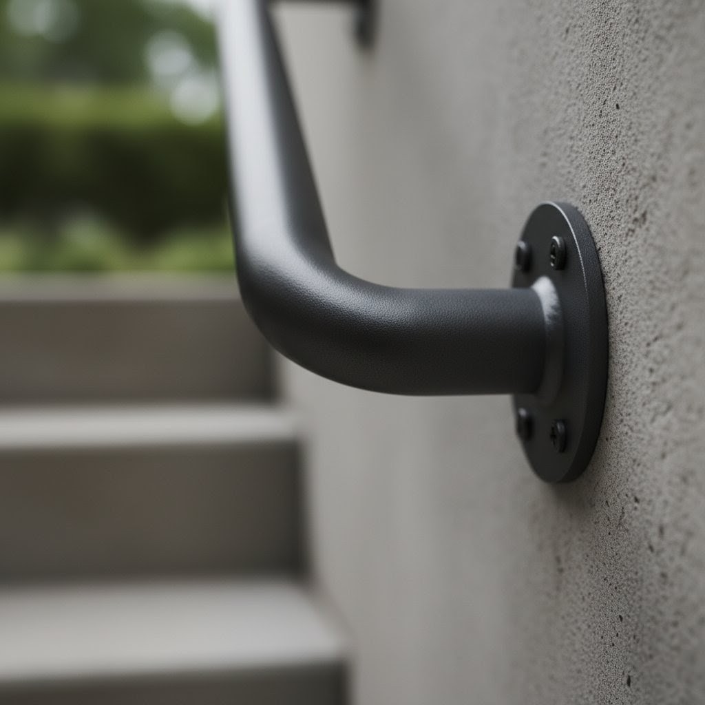 Carbon steel handrail detail