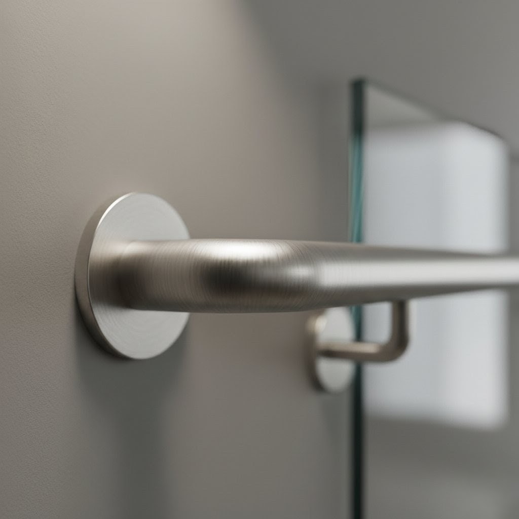 Stainless steel handrail detail